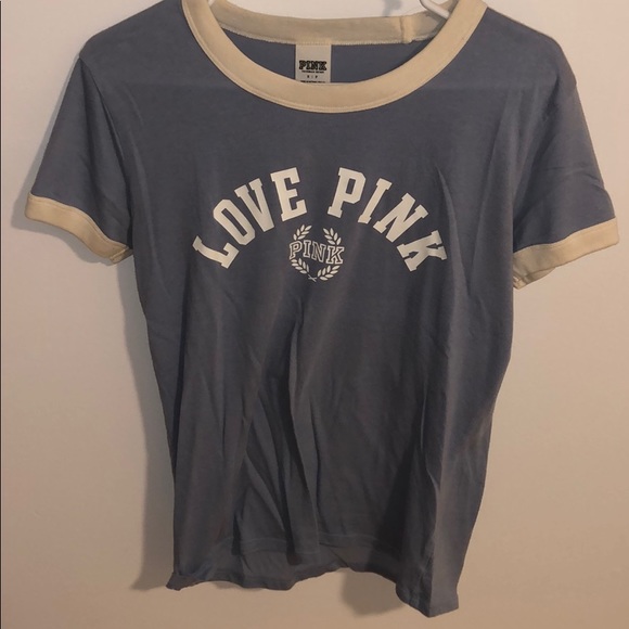 VS PINK “Love PINK” College T-Shirt - Picture 1 of 2